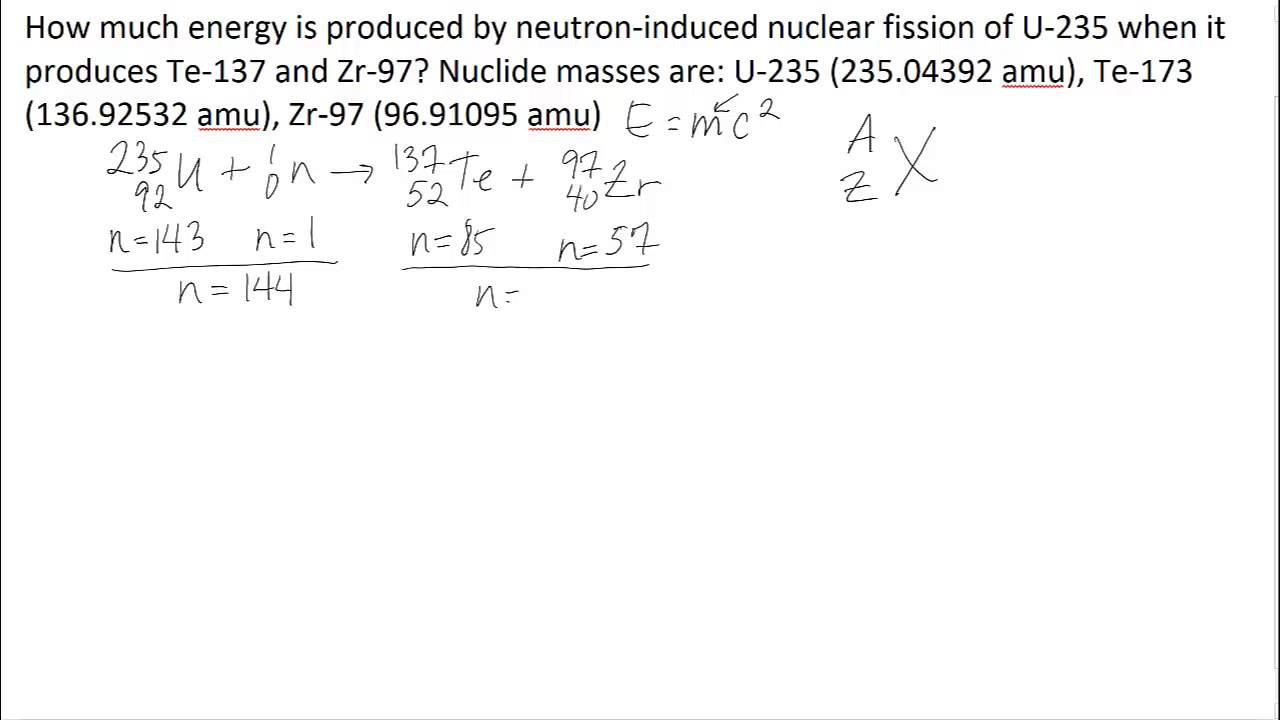Calculating Energy From Fission