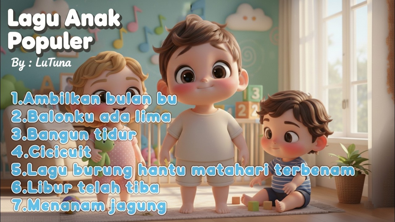 Kumpulan Lagu Populer Ambilkan bulan bu, Balonku ada lima, Bangun tidur, Cicicuit by Lutuna