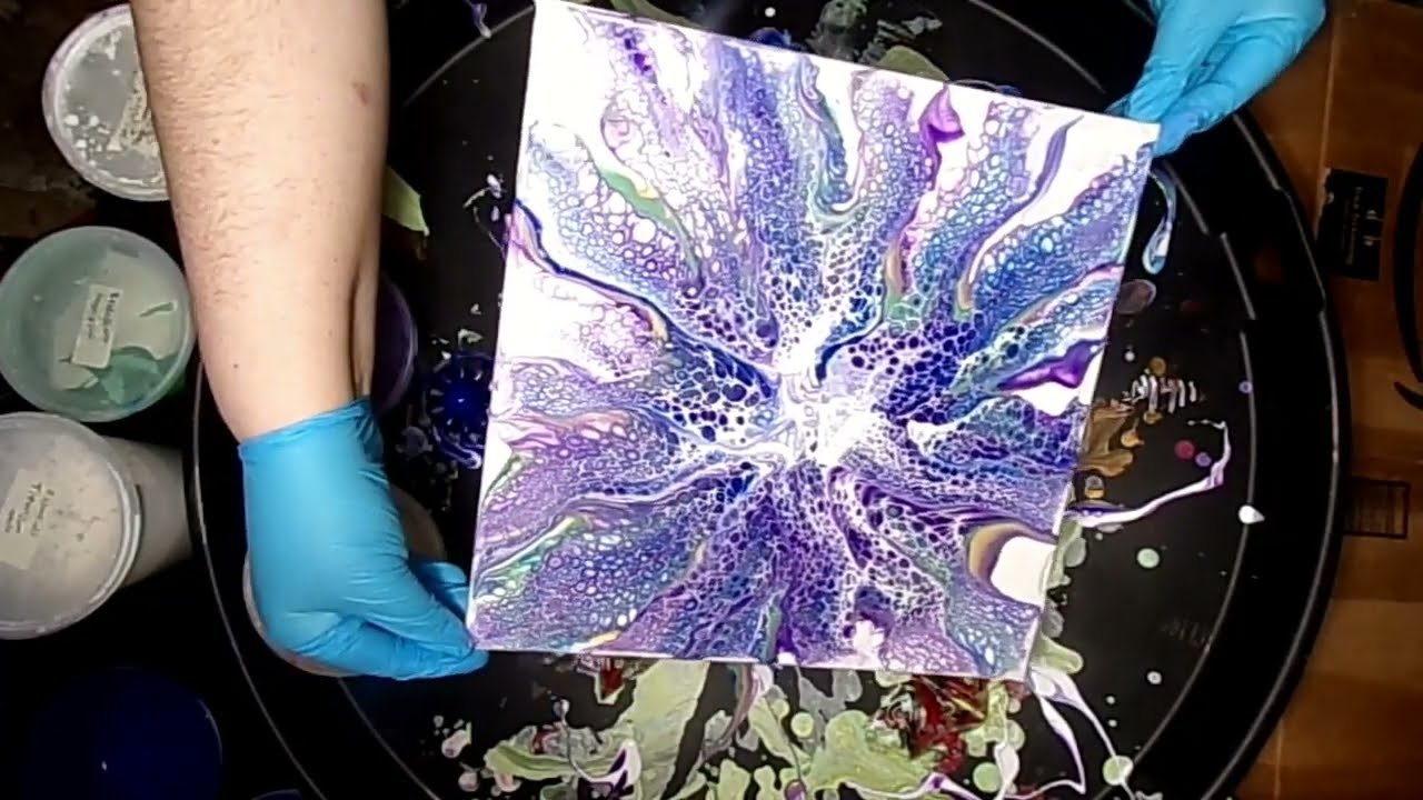 Swiped Flower Acrylic Art