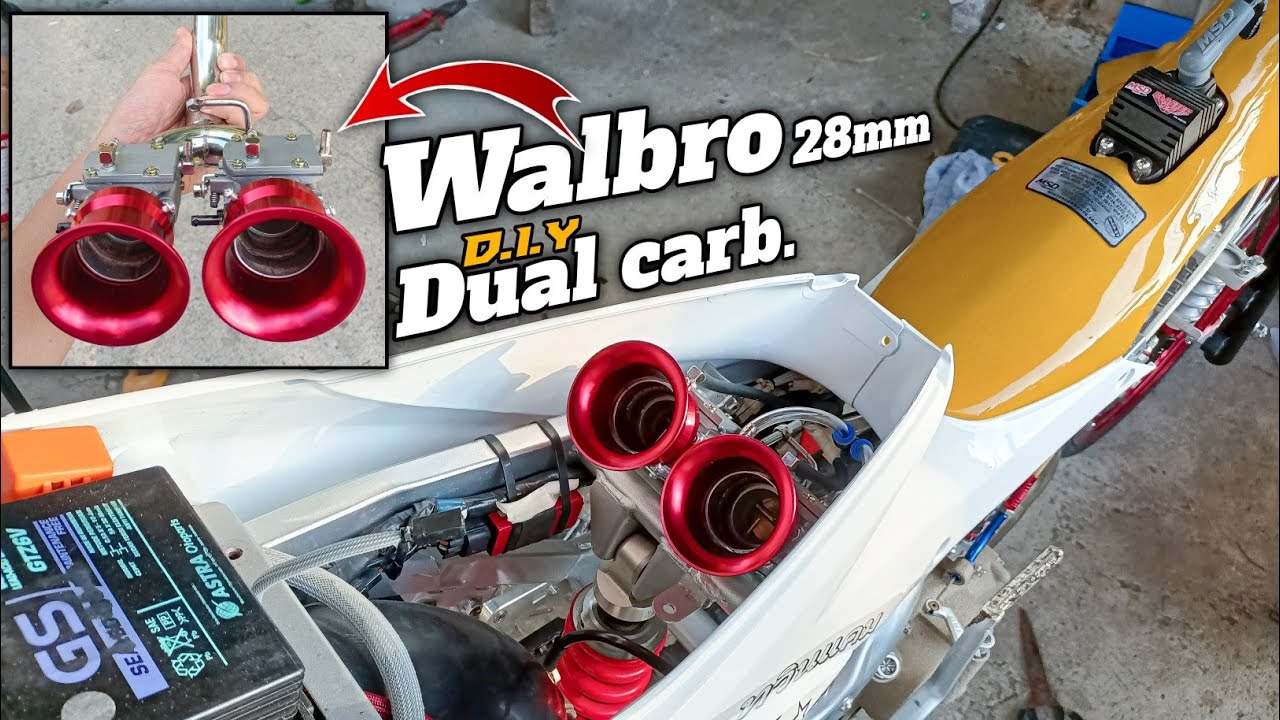 Walbro 28mm Dual carb installed on Raider150 | Street bike concept