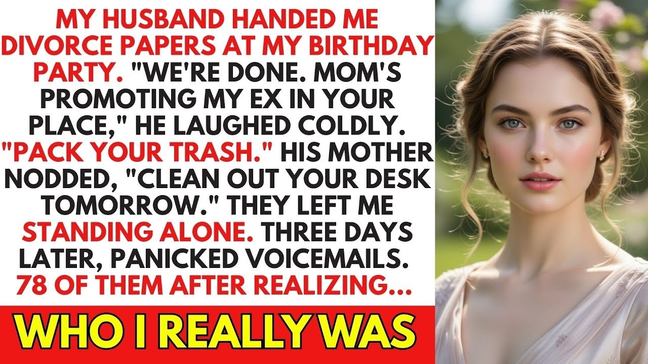 Husband Handed Me DIVORCE PAPERS AT MY BIRTHDAY PARTY. My Revenge Made Him PANIC Call 78 TIMES