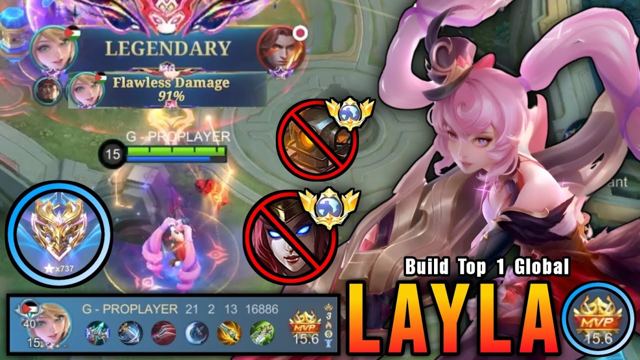 21 Kills!! Legendary Layla VS Top Global Irithel & Jawhead!! - Build Top 1 Global Layla ~ MLBB