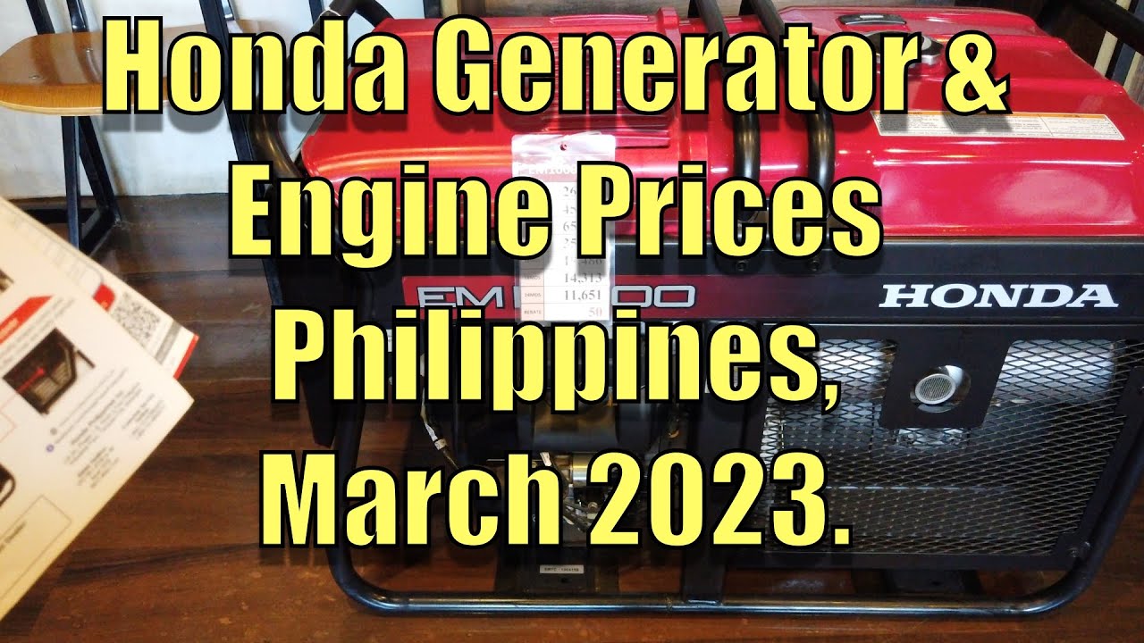 Honda Generator & Engine Prices, Philippines March 2023