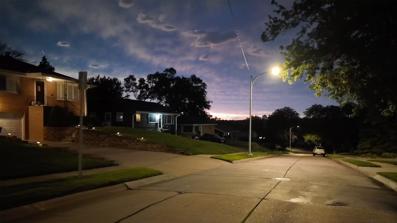 Night Walk in Omaha After Thunderstorms | Summer, Ambient Sounds