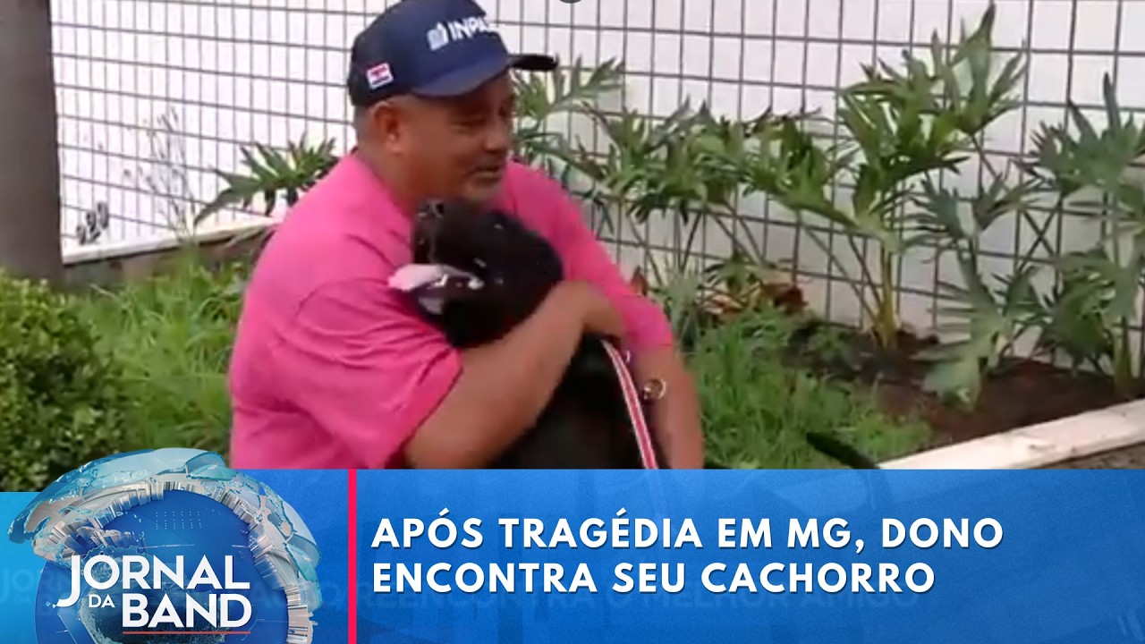 Homem que perdeu tudo em Juiz de Fora se reencontra com cão | Jornal da Band