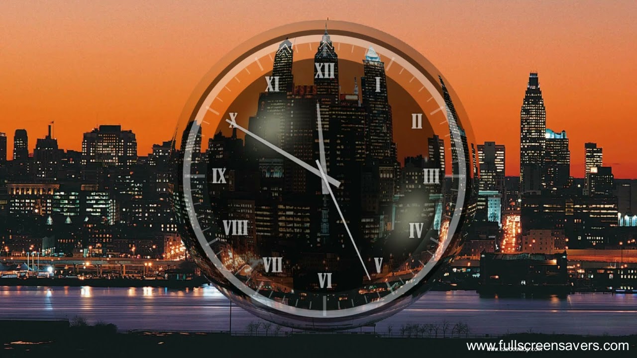 New York Clock - Free New York Screensaver