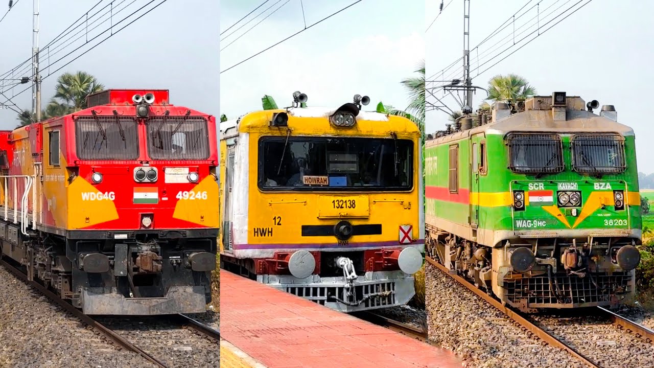 🔥Different model Crazy honking Indian trains show: Eastern Railway Edition 2026