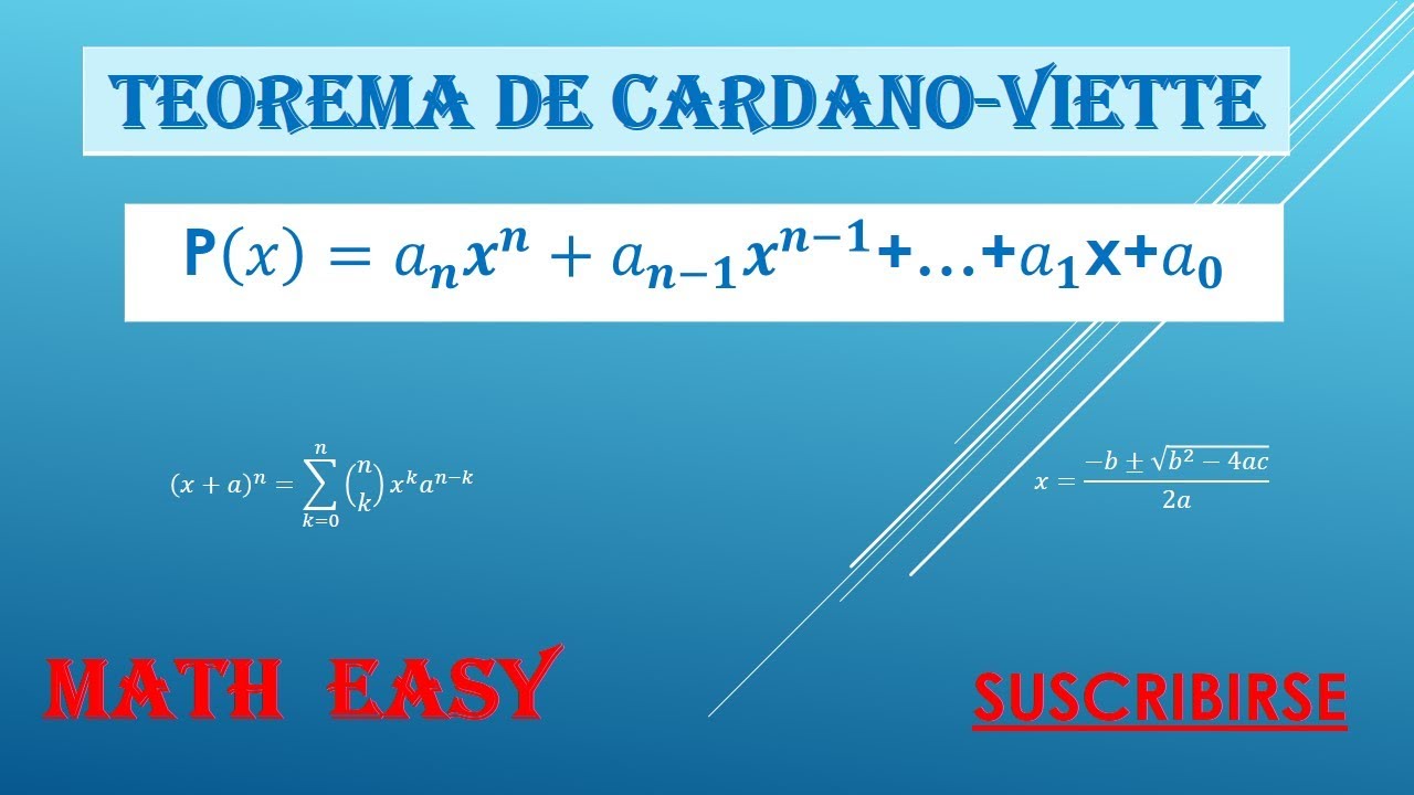 Demostración de las fórmulas de Vieta