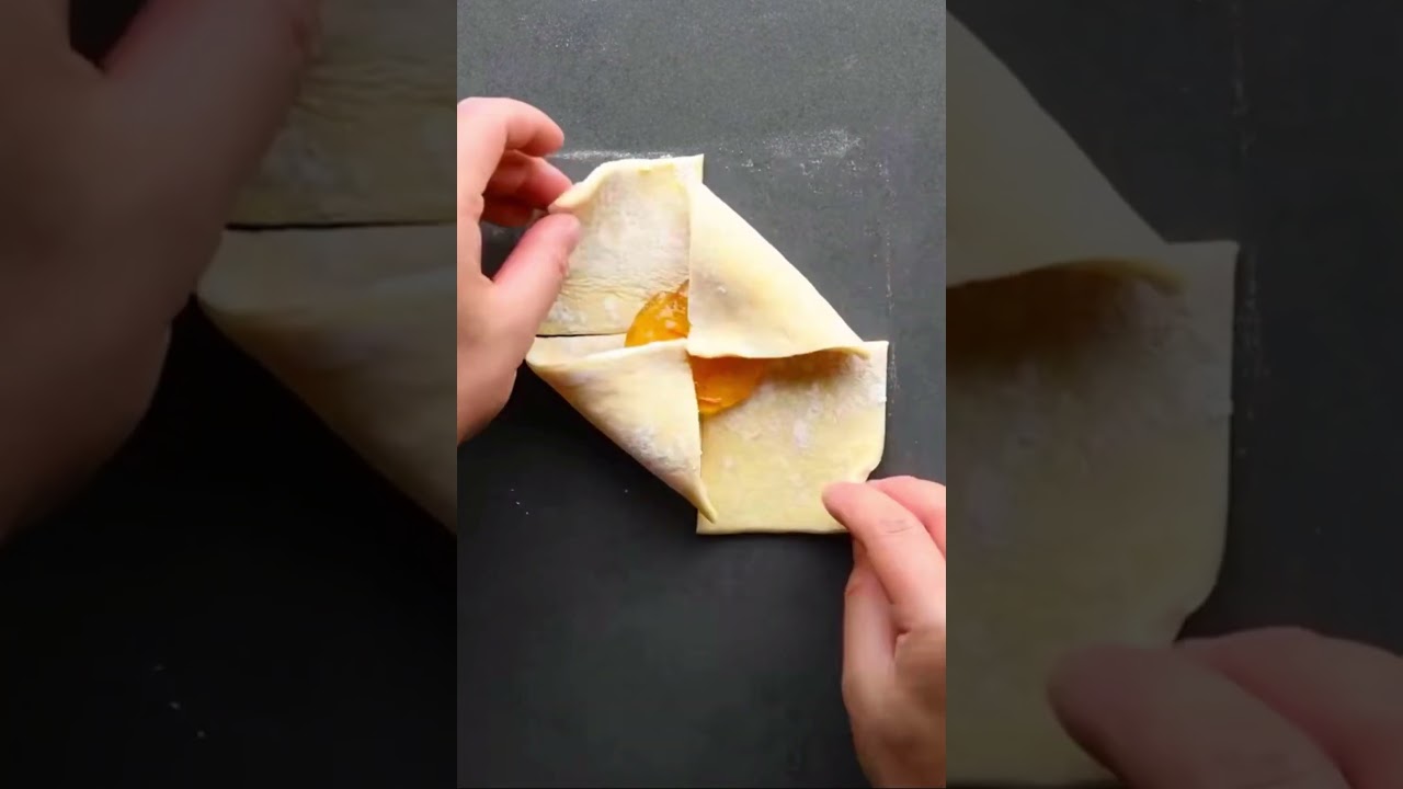 Pastry Folding 🥐 Puff Pastry Art #shorts #pastry #bakery #foodart #puffpastry #easy #diy #asmr