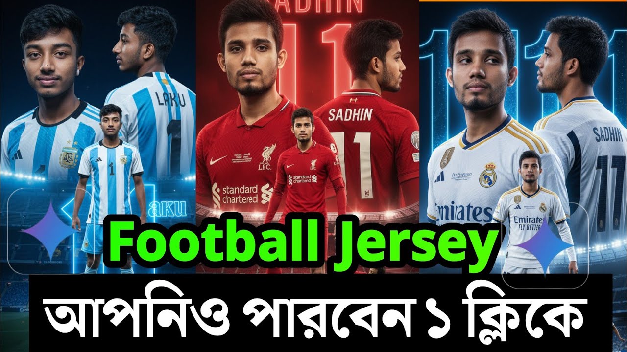 Trending Football Club Jersey Ai Photo Editing | All Club Jersey Just One Click  