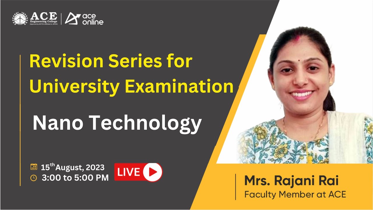 Nano Technology (Applied Physics) | Revision Series for University Examination | ACE Engg. Academy