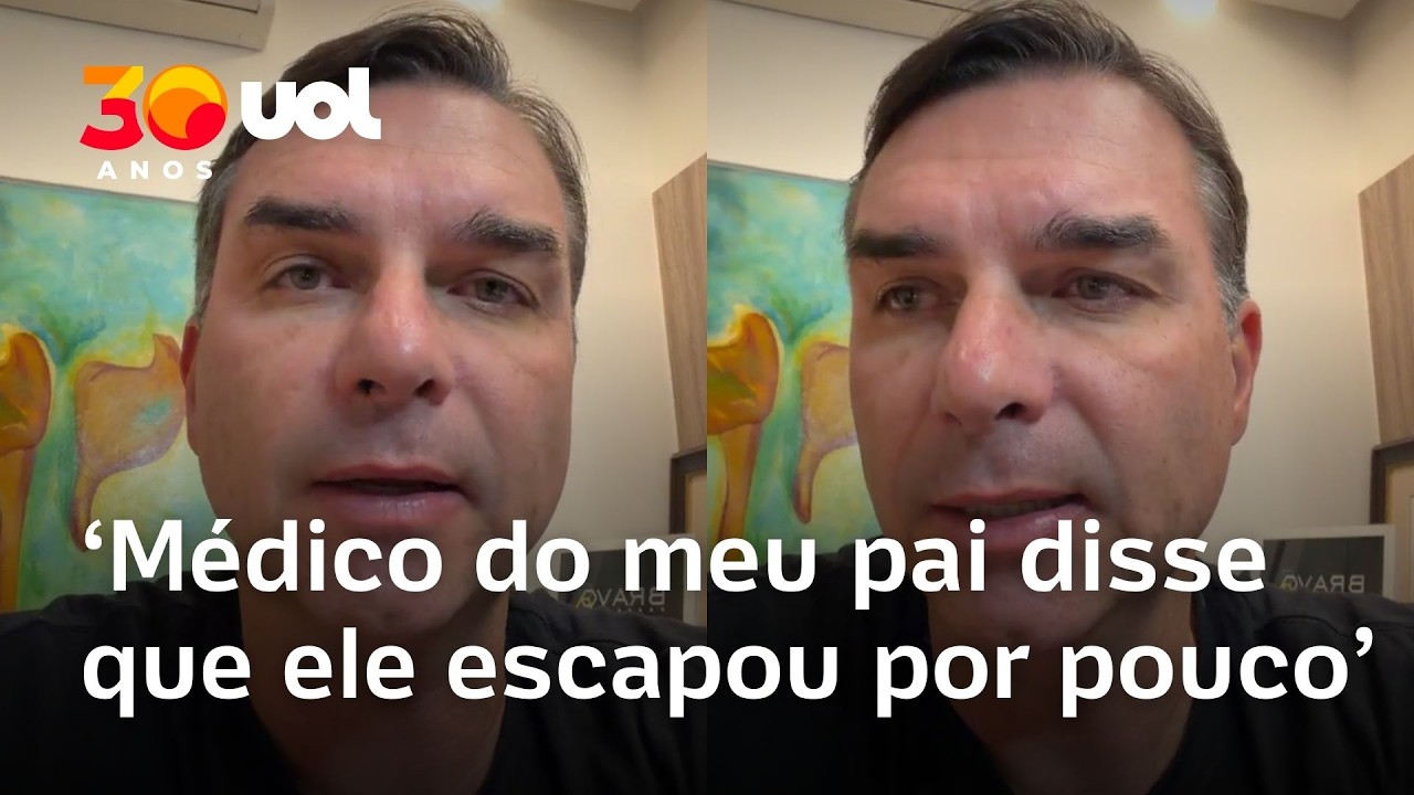 Flávio diz que Jair Bolsonaro 'escapou por pouco': 'Foi grave'