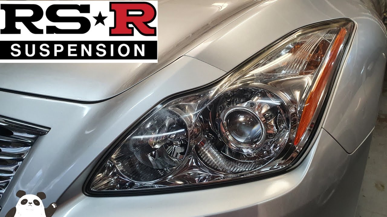 V36 skyline RS-R lowing springs how to, review G37 infiniti