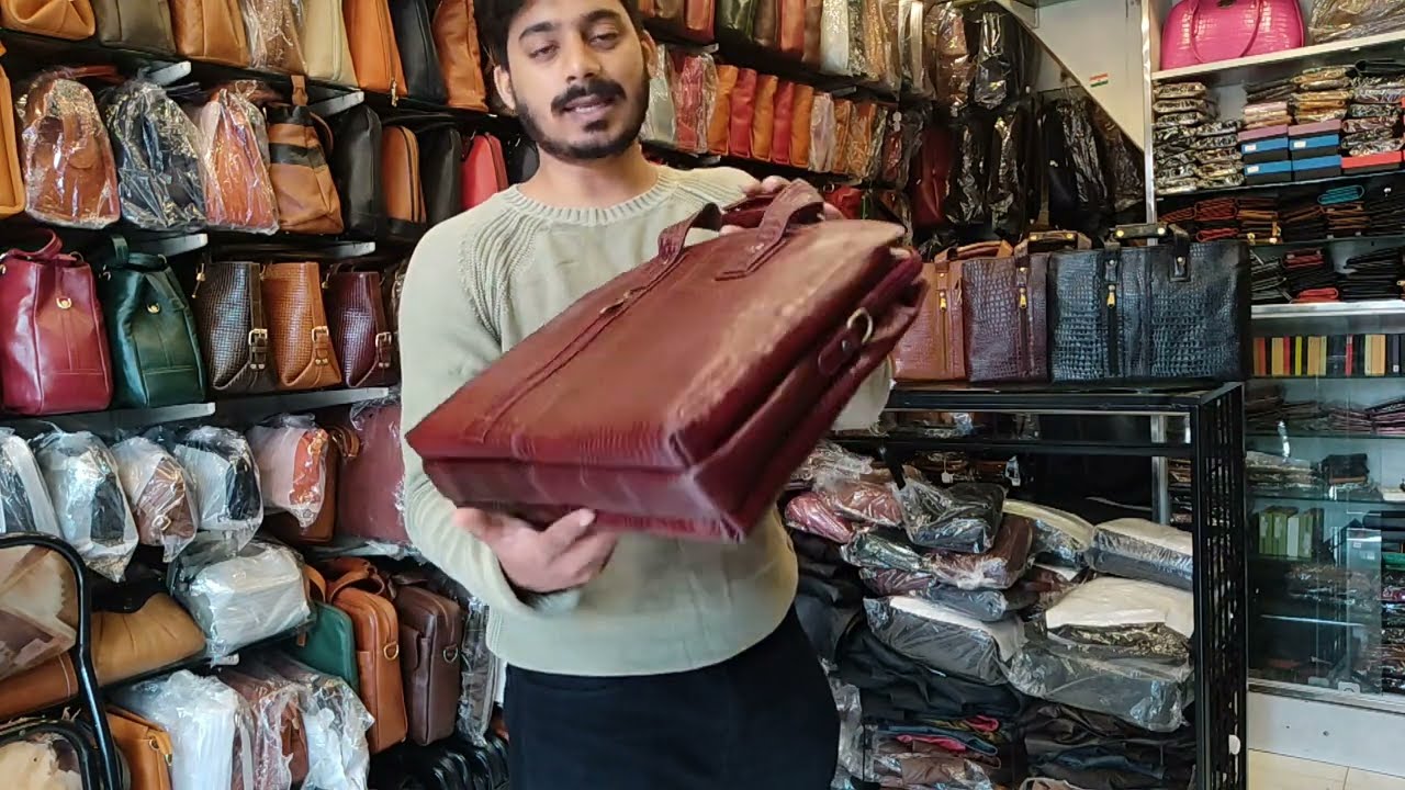 BEST LEATHER OFFICE LAPTOP BAG UNDER 3000 MUMBAI DHARAVI LEATHER MARKET BAG MANUFACTUR WHOLESALE