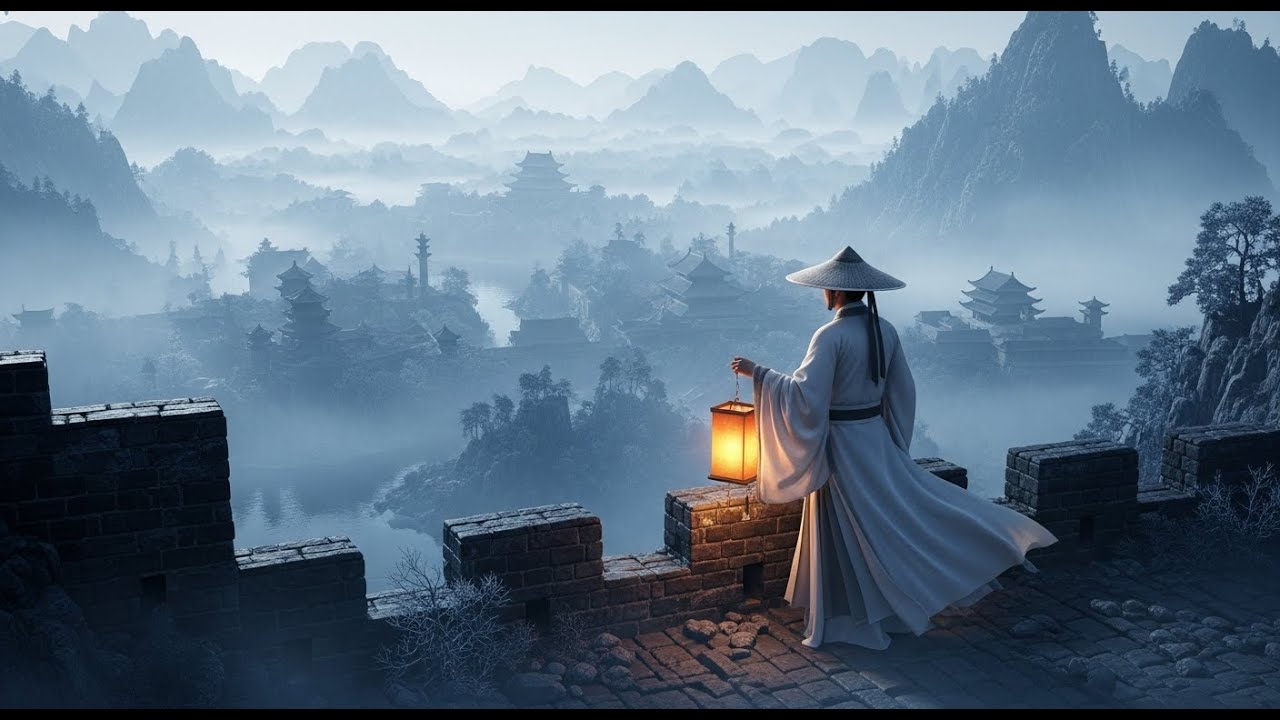古筝花影轻摇禅心深远流水静谧入眠长曲