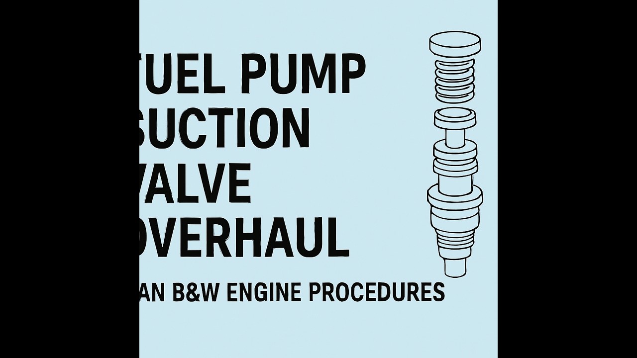 fuel pump suction valve overhaul MAN B&W 6S60MC-C