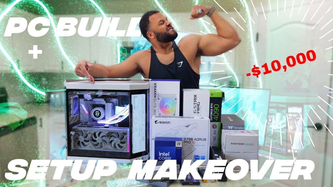 $10,000 Setup Makeover!! | PC Build, Desk Setup, & NAS System |