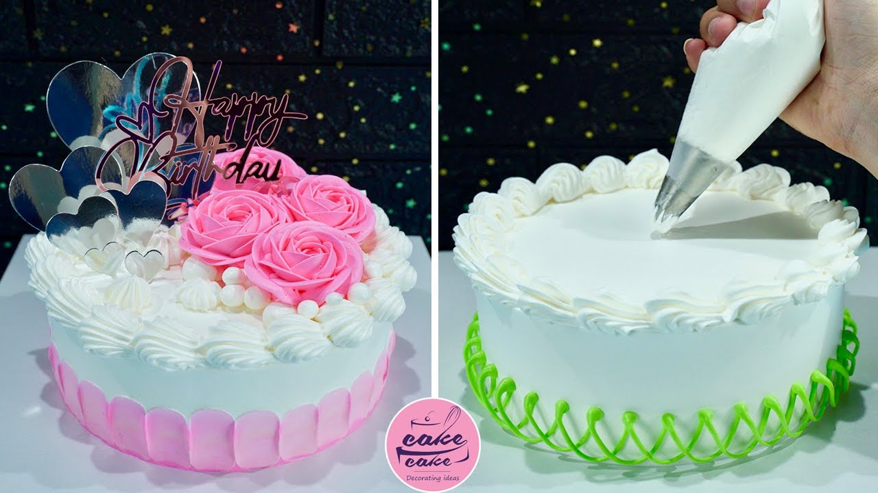 Colorful Roses Cake Decorating Ideas | Purple, Yellow and Green Roses