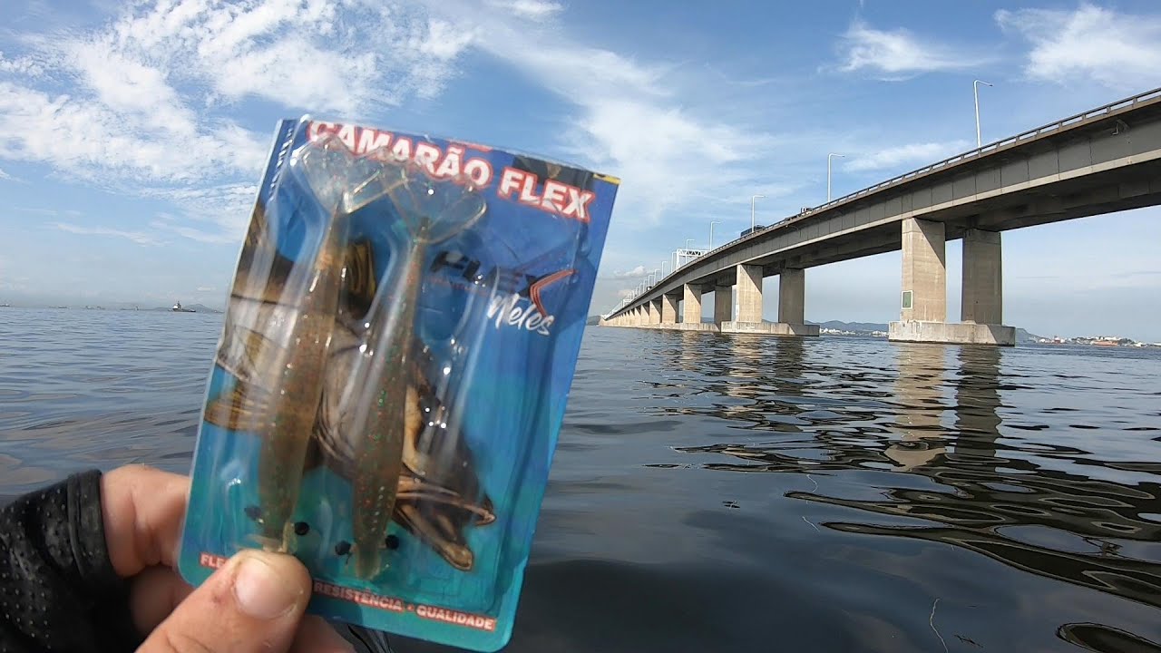 PESCARIA DE ROBALO COM CAIAQUE A PEDAL NA PONTE RIO X NITEROI