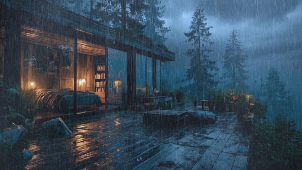 Soft Piano in a Heavy Rain Apocalypse 🌧️ | 70s Vintage Aesthetic for Overthinking
