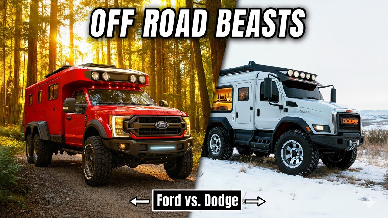 Ford против Dodge 6x6 за 500 тыс. долларов: идеальный внедорожный кемпер для выживания