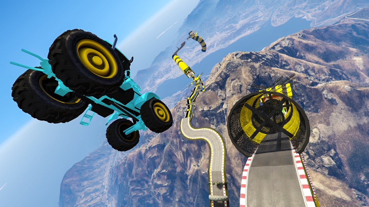 HARD PARKOUR EN TRACTEUR ! GTA 5 ONLINE