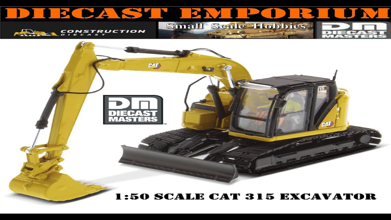 1:50 Scale Diecast Masters Caterpillar 315 Excavator Official Unboxing & Review