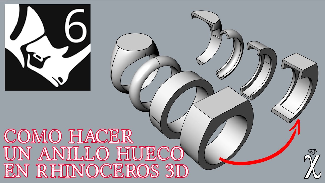Como Hacer Un Anillo Hueco en Rhinoceros 3D #6