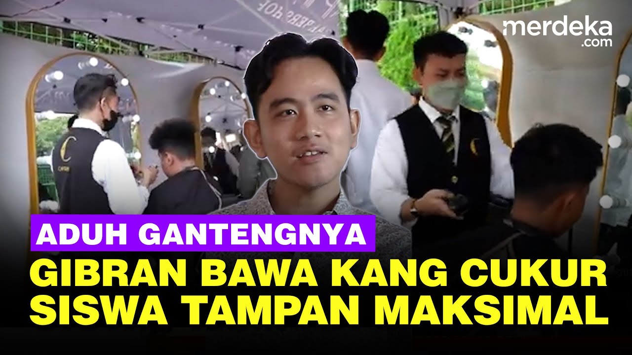 Kejutan Gibran Bawa Tukang Cukur Bikin Siswa SMP Tampan Maksimal