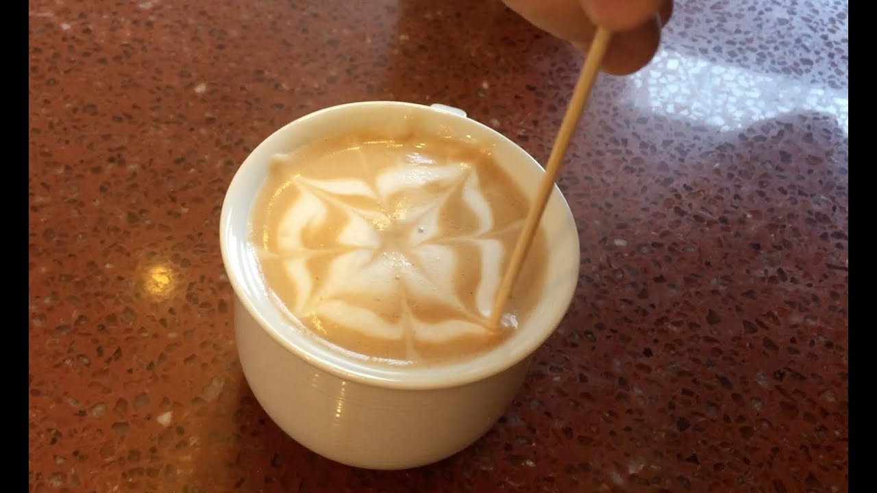 how to make this coffee flower late art | TijnTube