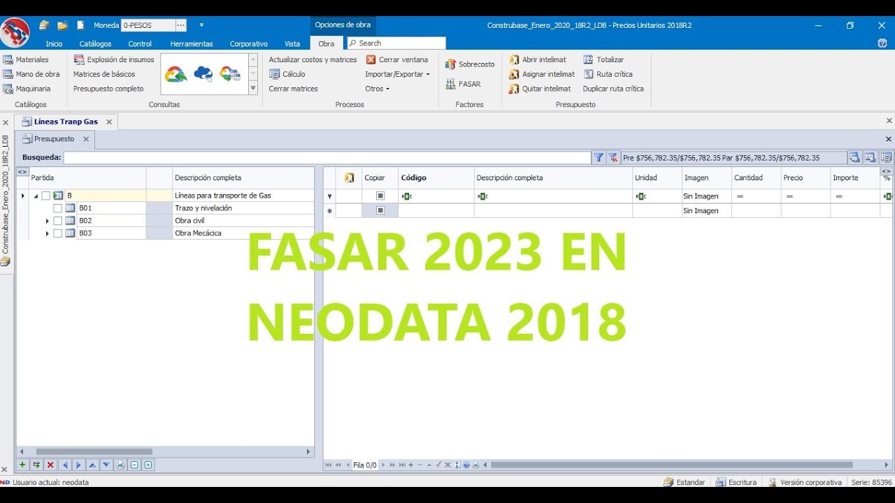 Fasar 2023 en Neodata 2018 y mas...