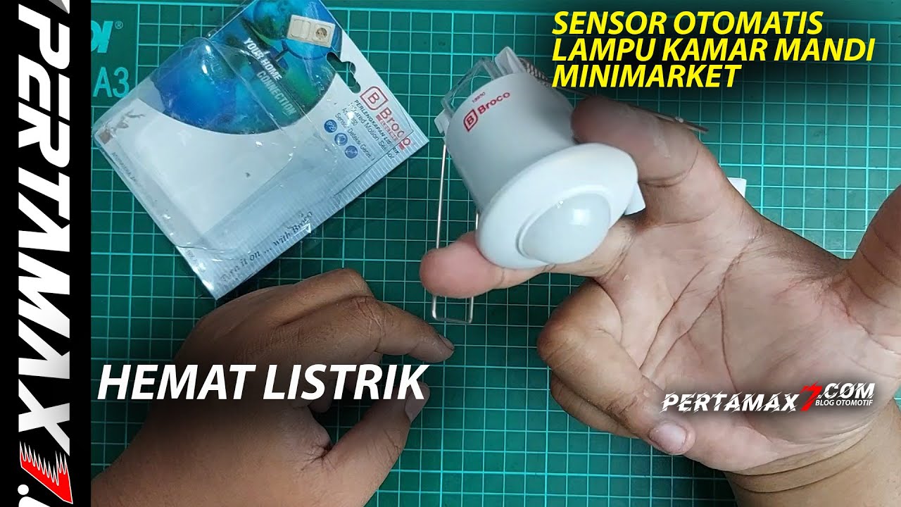 CARA Pasang Sensor Gerak Broco InfraRed Otomatis Lampu Kamar Mandi Exhaust Fan Hemat Listrik #broco