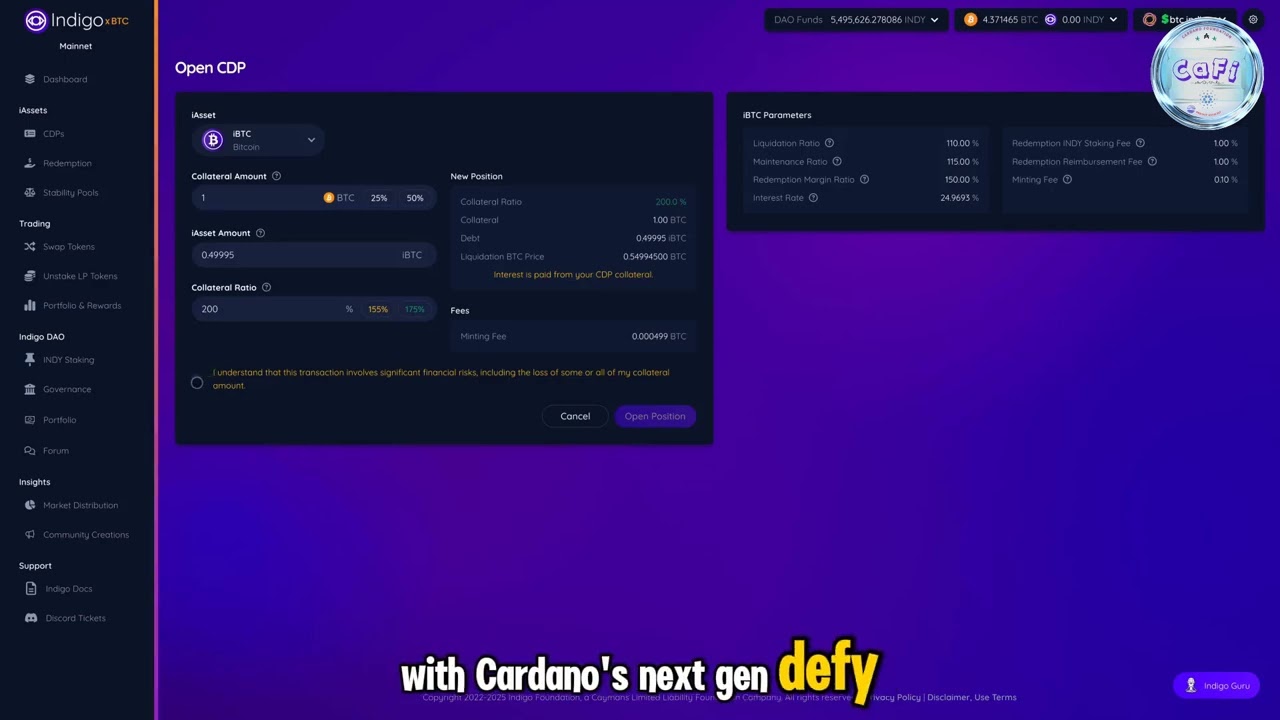 Indigo x BTC: Unlock Bitcoin&rsquo;s Power on Cardano with DeFi CDPs