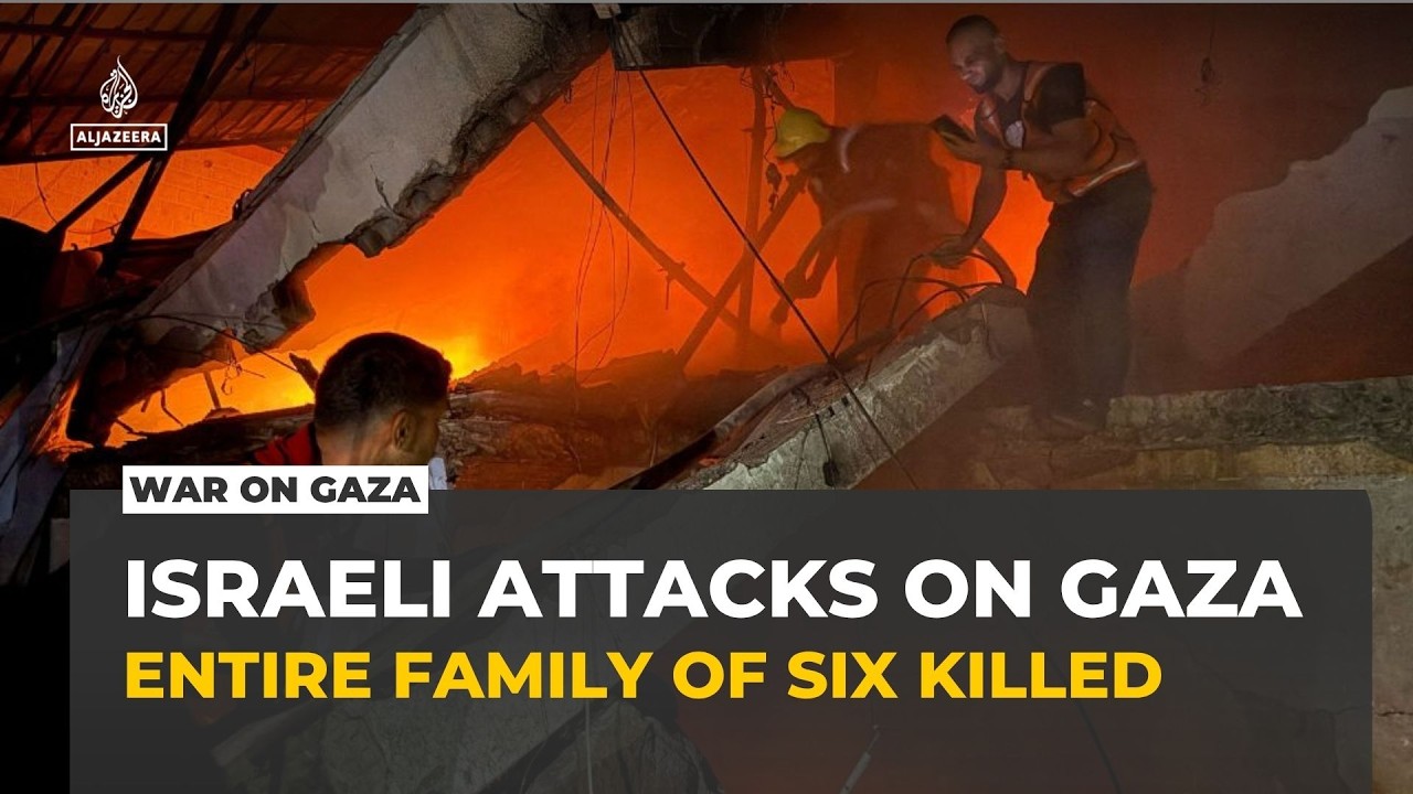 Israeli strike kills family of six as Gaza City home is reduced to rubble