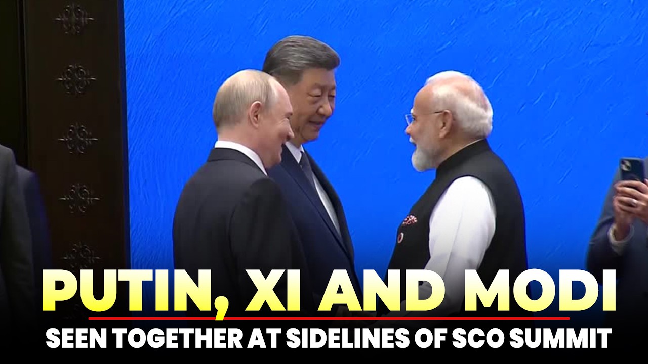 MOMENT: Putin, Xi and Modi seen together at sidelines of SCO summit | India | Russia | China