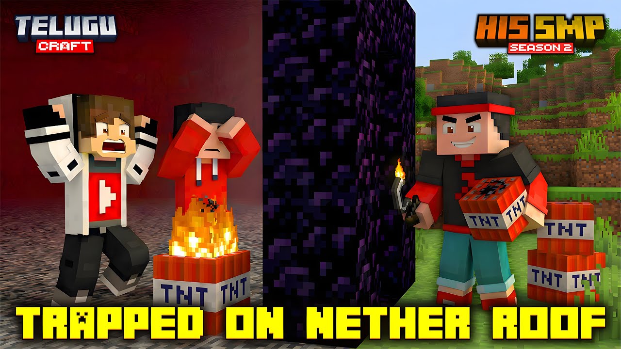 TRAPPED on the Nether Roof | Minecraft EP 9 | Hi5 SMP