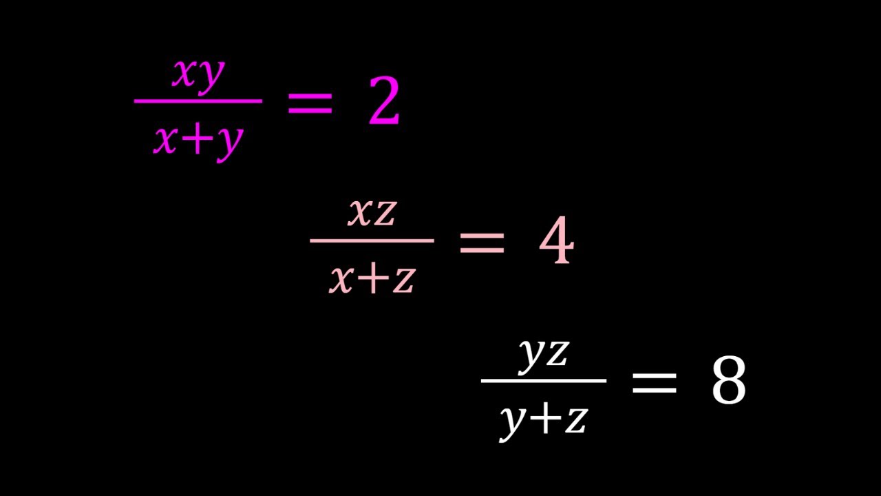 An Interesting System of Equations | Math Olympiads