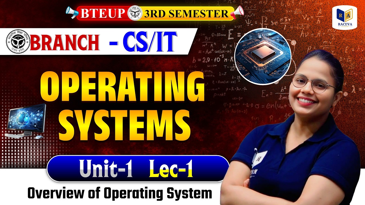 BTEUP 3rd Semester CS/IT 2026-27 | Operating System Unit 1 Lecture 1 | Overview of Operating System