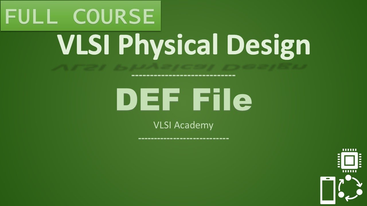 PD Lec 13 - Файл DEF | Входные данные PD, часть 6 | СБИС | Физическое проектирование