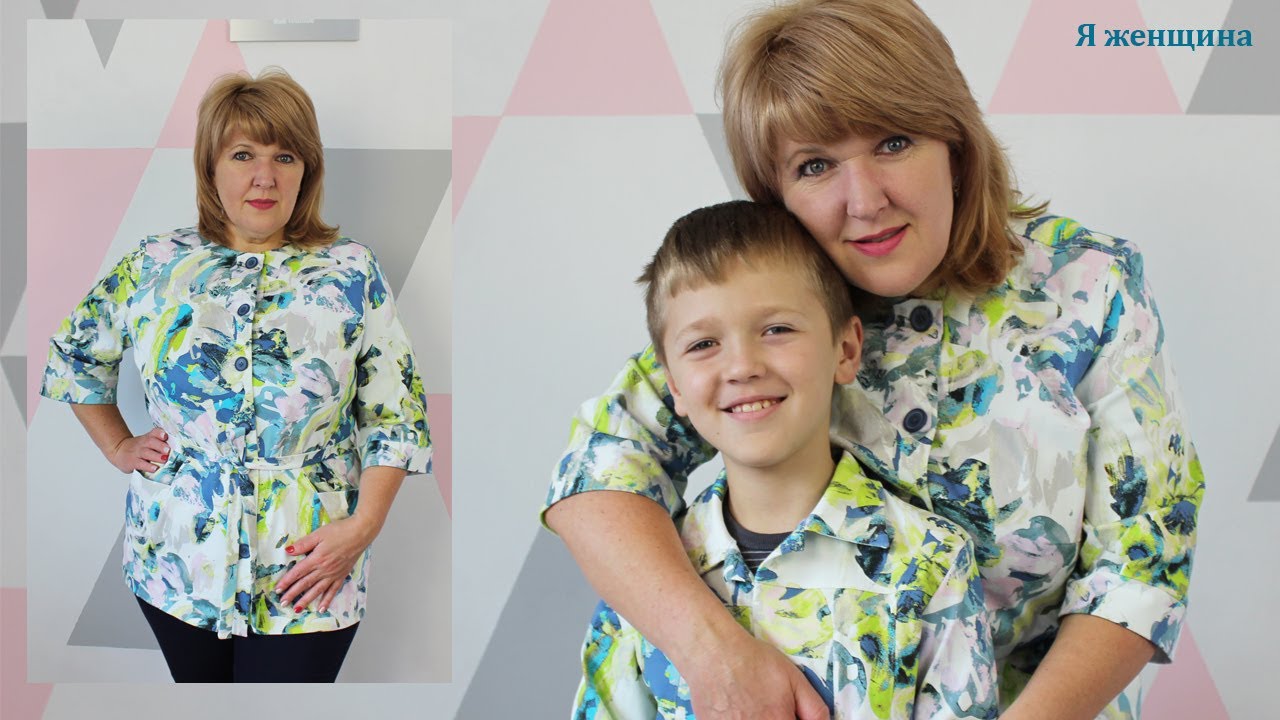 Модная джинсовая куртка без подкладки. Family look.  Обзор готового изделия