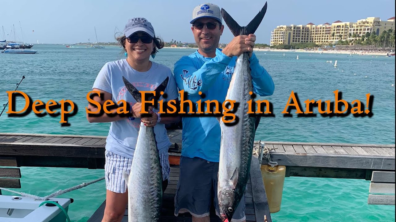 Deep sea fishing for Giant King Mackerel / Aruba / Catch, clean, & cook