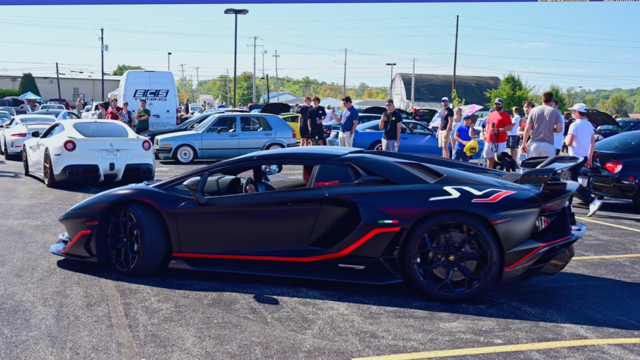8K - Lamborghini Aventador SVJ Leaving ECS Tuning