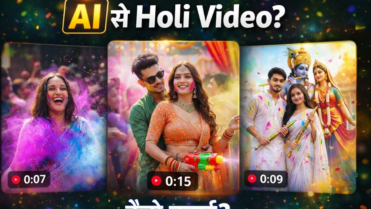 AI Holi Video Editing Prompt | Gemini AI Se Holi Video Kaise Banaye 2026