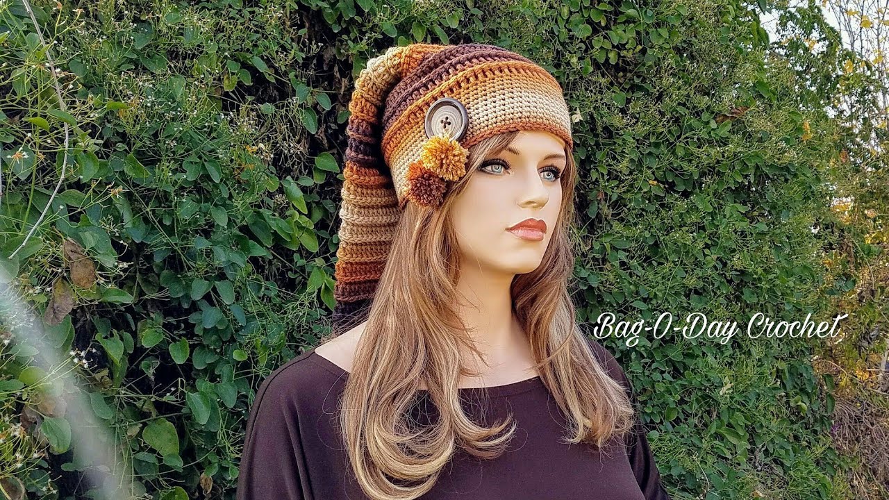 Easy Crochet Santa Hat / Easy Crochet Long Elf Hat / 42' long Santa hat