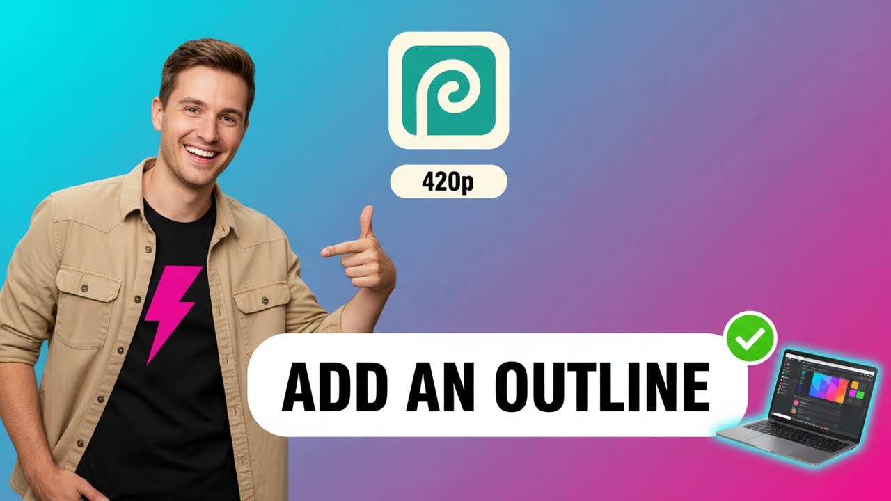 How to ADD an OUTLINE in Photopea (Step by Step)