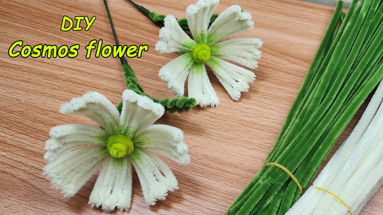 DIY Flowers: How to make Cosmos flower with pipe cleaner | craft ideas