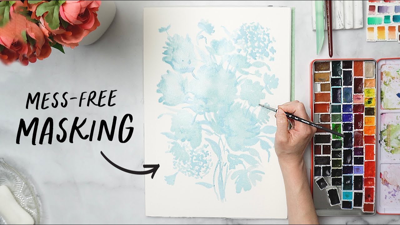 The dark side of watercolor. How to use masking fluid without the mess