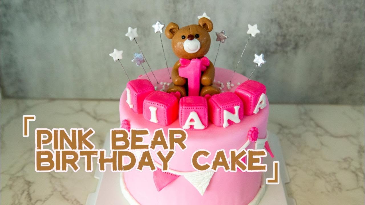 The Pink Bear Birthday Cake