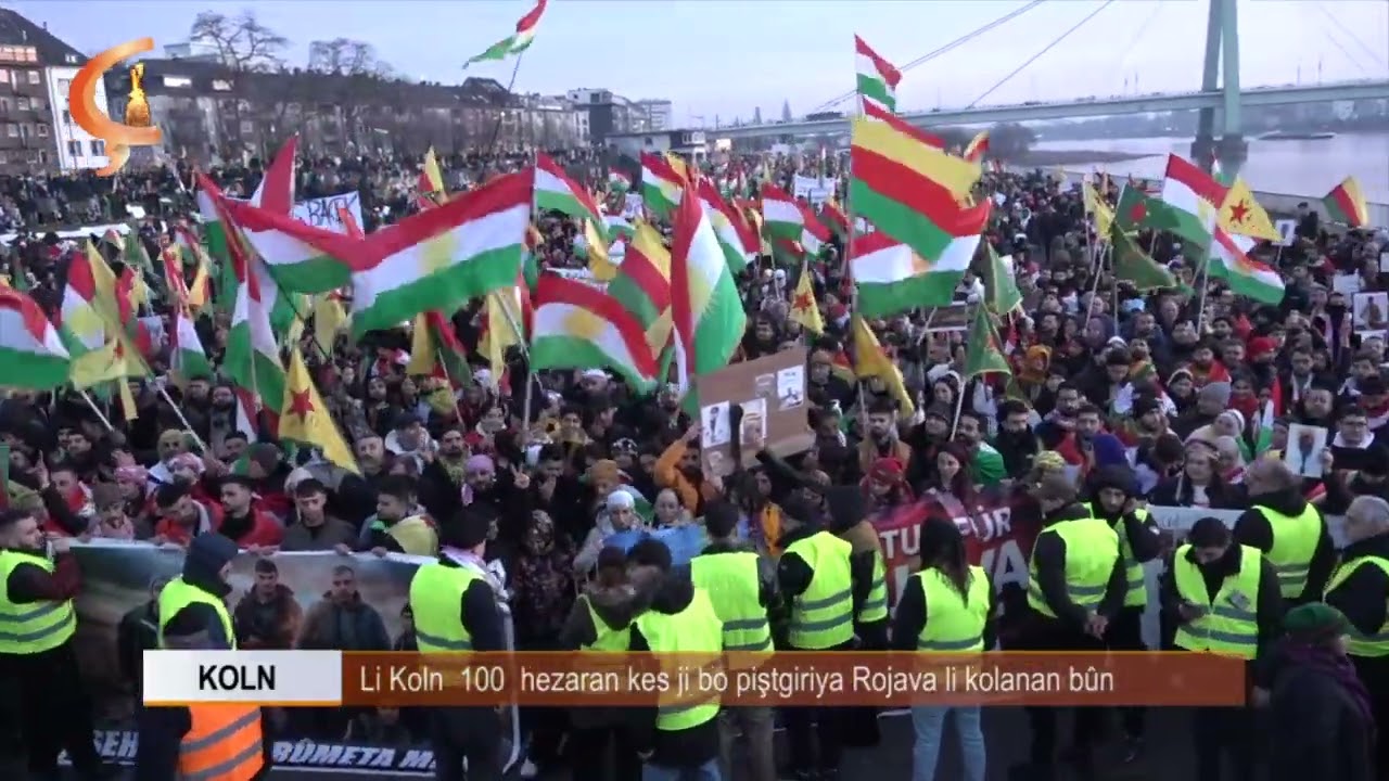 Dosya Taybet  |  KOLN  | Li Koln  100  hezaran kes ji bo piştgiriya Rojava li kolanan bûn