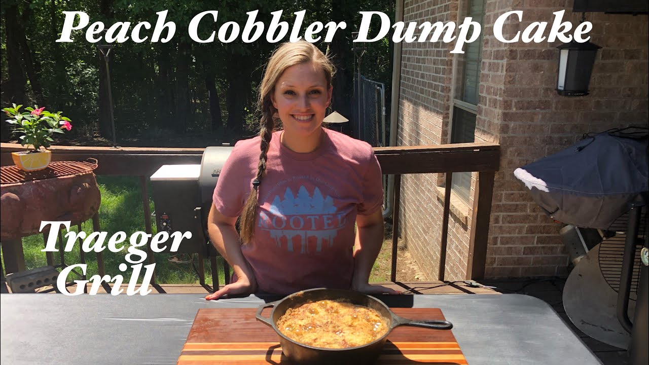 Dessert On A Pellet Grill! Peach Cobbler Dump Cake